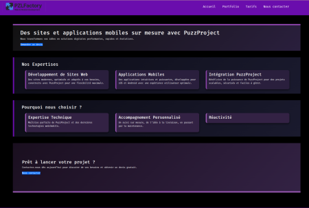 Aperçu du template de site PortFolio