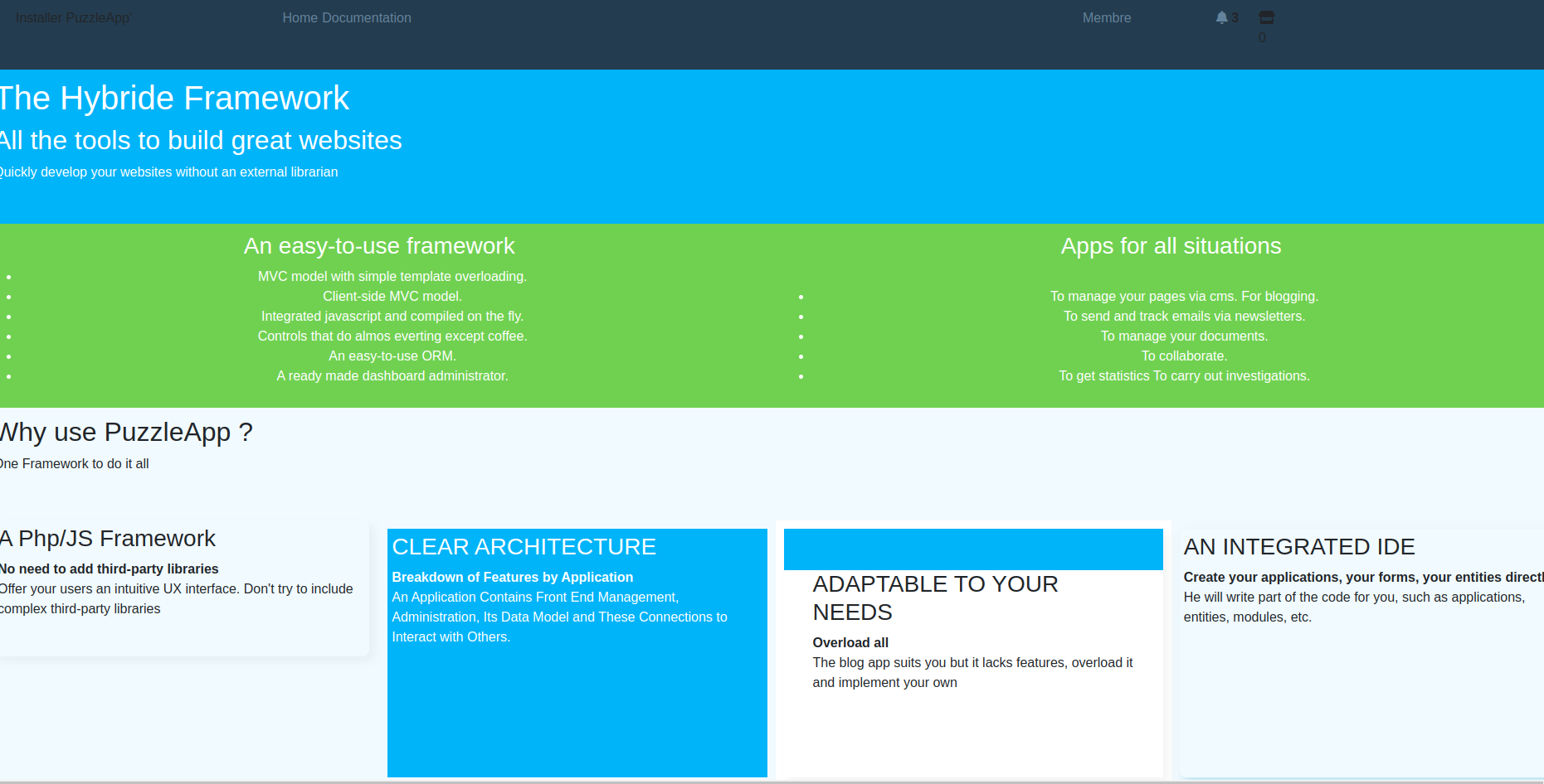 Aperçu du template de site pour WebAgency
