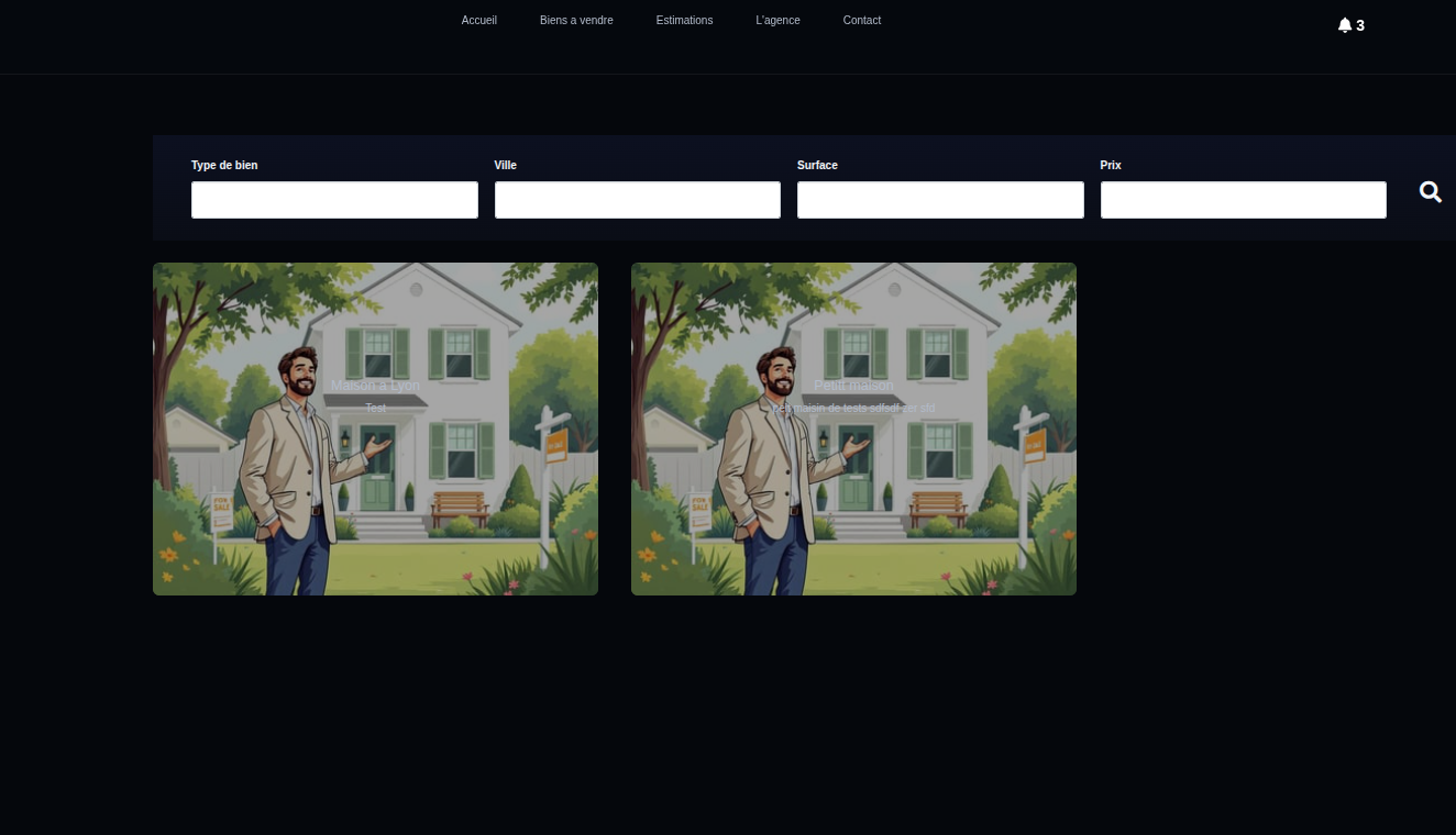 Aperçu du template de site pour ImmoBlack